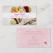 Köstliche Creme und Banana-Dessert Visitenkarte (Vorne/Hinten)