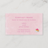 Köstliche Creme und Banana-Dessert Visitenkarte (Rückseite)