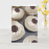 Köstliche Cupcakes zum Geburtstag Karte (Gelbe Blume)