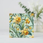 Köstliche Daffodien Frühjahrsdruckdesign Einladung (Stehend Vorderseite)