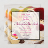 Köstliche Dessert Geburtstagsparty Einladung (Vorne/Hinten)