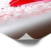 Köstliche Dessertrolle mit frischen Kirschen Poster (Ecke)