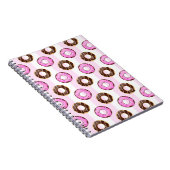 Köstliche Donuts Pink Stripes Muster Notebook Notizblock (Rechte Seite)