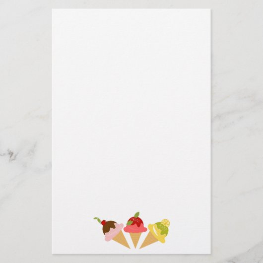 Köstliche Eiscreme Briefpapier (Vorderseite)