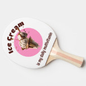 Köstliche Eiscreme ist mein tägliches Multivitamin Tischtennis Schläger (Seitenansicht)