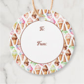 Köstliche Eiscremekonen Geschenkanhänger (Vorderseite)