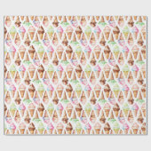 Köstliche Eiscremekonen Geschenkpapier (Flach)