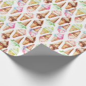 Köstliche Eiscremekonen Geschenkpapier (Ecke)