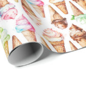 Köstliche Eiscremekonen Geschenkpapier (Rolleneckpunkt)