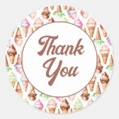 Köstliche Eiscremekonen Runder Aufkleber (Vorderseite)