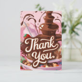 Köstliche Elegante Schokolade Dankeschön Karte (Stehend Vorderseite)