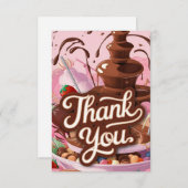Köstliche Elegante Schokolade Dankeschön Karte (Vorne/Hinten)