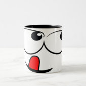 Köstliche Emoj-Tasse Zweifarbige Tasse (Mittel)
