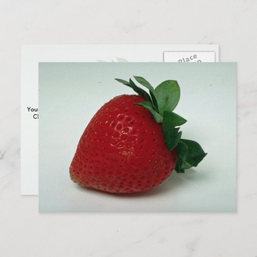 Köstliche Erdbeere Postkarte (Vorne/Hinten)