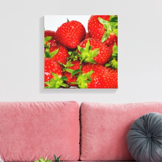Köstliche Erdbeeren Leinwanddruck (Insitu (Wohnzimmer))