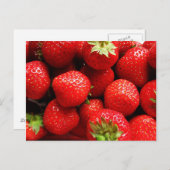 Köstliche Erdbeeren Postkarte (Vorne/Hinten)