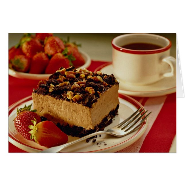 Köstliche Erdbeeren und Kuchen (Vorderseite (Horizontal))