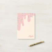 Köstliche Erdbeeren Zuckerguss Sprinklerklingt Ihr Post-it Klebezettel (Auf Schreibtisch)