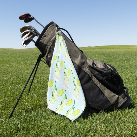 Köstliche Erfrischung Mint Lemon Limon Spritzer Golfhandtuch (Gras)