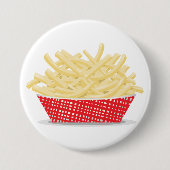 Köstliche französische Fries Retro Fast Food Button (Vorderseite)