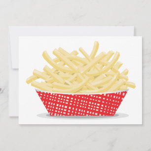 Köstliche französische Fries Retro Fast Food Einladung