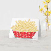 Köstliche französische Fries Retro Fast Food Karte (Gelbe Blume)