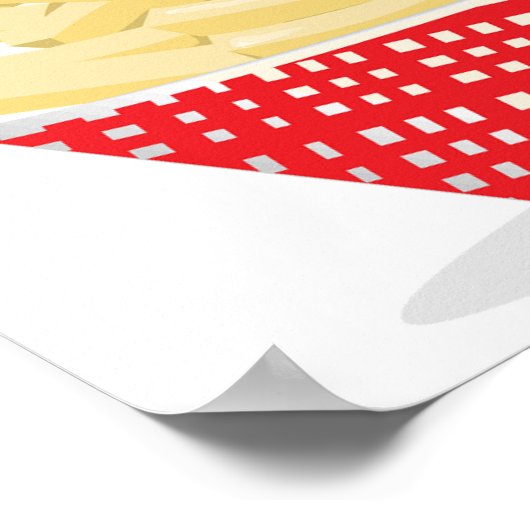 Köstliche französische Fries Retro Fast Food Poster (Ecke)