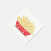 Köstliche französische Fries Retro Fast Food Serviette (Ecke)