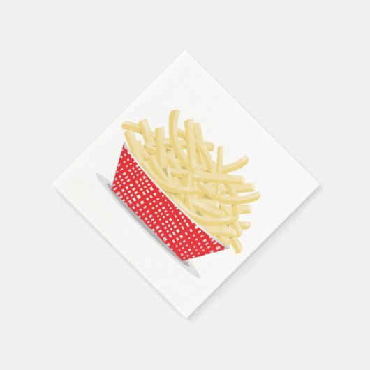 Köstliche französische Fries Retro Fast Food Serviette (Ecke)
