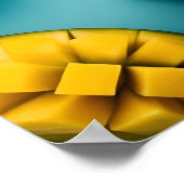 Köstliche Fresh Mango Smoothie auf weißem Hintergr Poster (Ecke)