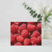 Köstliche, frische und süße Himbeeren Postkarte (Stehend Vorderseite)