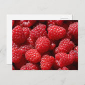 Köstliche, frische und süße Himbeeren Postkarte (Vorne/Hinten)