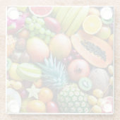 Köstliche Fruchtdarstellung Glasuntersetzer (Rückseite)