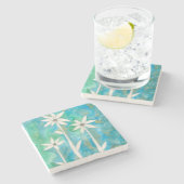 Köstliche Gänseblümchen I Steinuntersetzer (Seitenansicht)