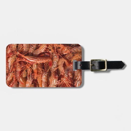 Köstliche Garnelen Gepäckanhänger (Vorderseite horizontal)