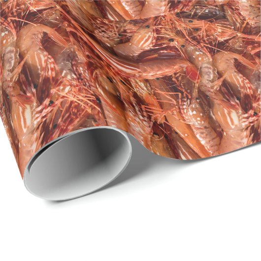 Köstliche Garnelen Geschenkpapier (Rolleneckpunkt)