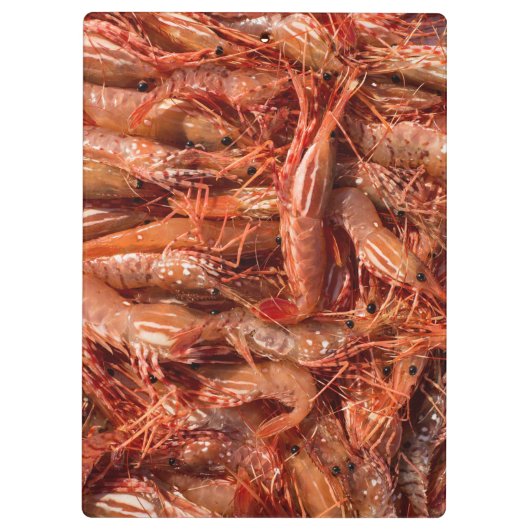 Köstliche Garnelen Klemmbrett (Rückseite)