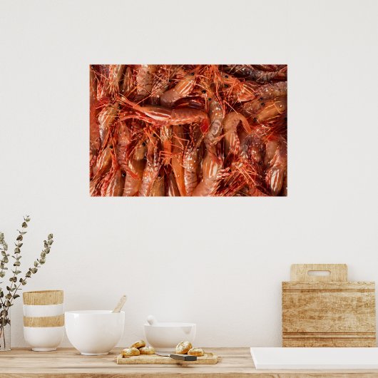 Köstliche Garnelen Poster (Küche)