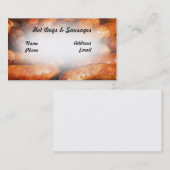 Köstliche gegrillte Würste und Würstchen Visitenkarte (Vorne/Hinten)