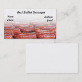 Köstliche gegrillte Würste Visitenkarte (Vorne/Hinten)