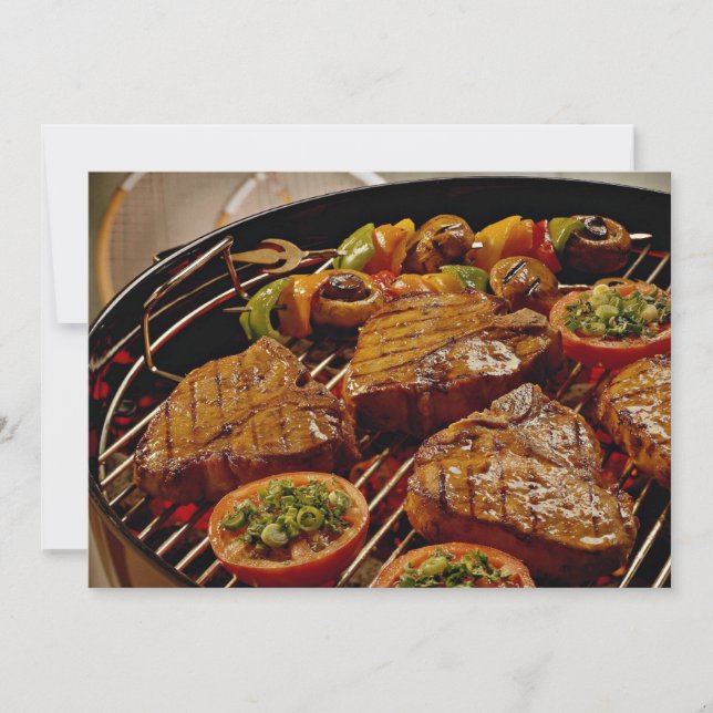 Köstliche Grillsteaks (Vorderseite)