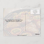 Köstliche Grillsteaks Postkarte (Rückseite)