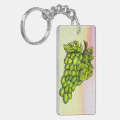 Köstliche grüne Grapevine Malerei pastellfarben Schlüsselanhänger (Vorderseite links)