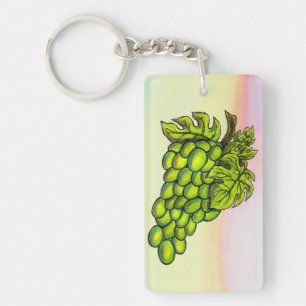 Köstliche grüne Grapevine Malerei pastellfarben Schlüsselanhänger