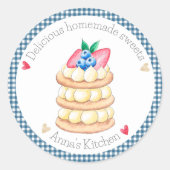 Köstliche hausgemachte Süßigkeiten Runder Aufkleber (Vorderseite)