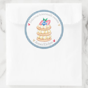 Köstliche hausgemachte Süßigkeiten Runder Aufkleber