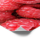 Köstliche Himbeeren Poster (Ecke)