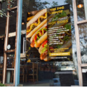 Köstliche Hotdogs Restaurant Front Large Poster