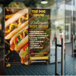 Köstliche Hotdogs Restaurant Kleine Tür anpassen Poster