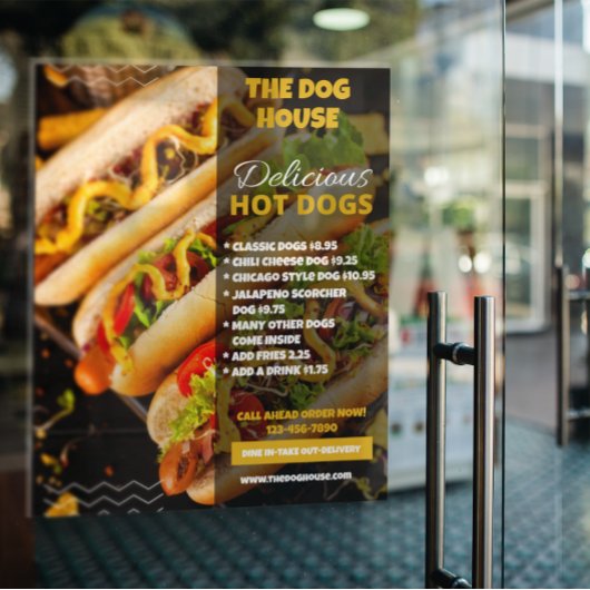 Köstliche Hotdogs Restaurant Kleine Tür anpassen Poster